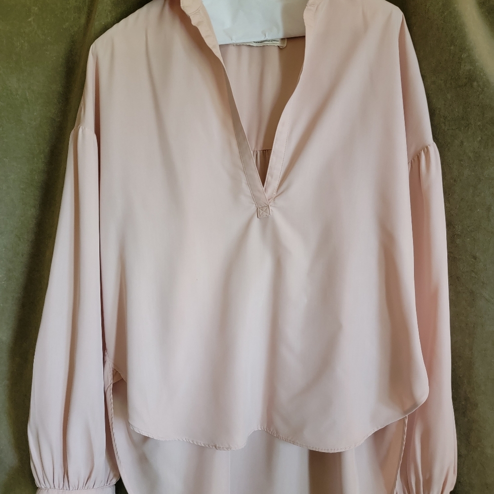 NWOT FREE PEOPLE Love Until Tomorrow Light Blush Blouse